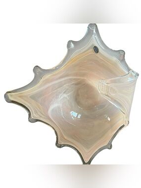 Vintage Large Murano Style Art Glass, Candy Dish / Centerpiece Bowl. Beautiful